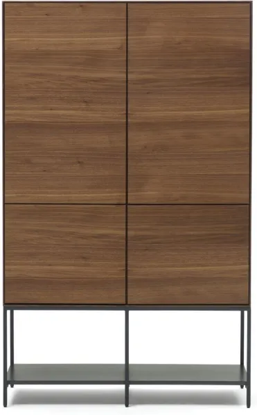 Vedrana, Highboard, mørk natur/sort, H160x97,5x40 cm